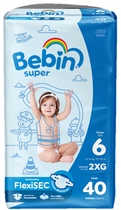 Bebin Super Talla 6 40 pañales
